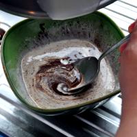 Add cream to the chocolate