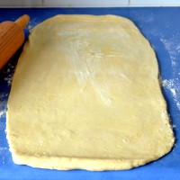 Dough ready for folding