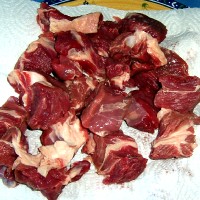 Cut meat into Cubes