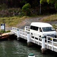 Picking up the mail at Wobby Beach